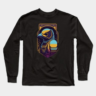 meca bird with flat color and suitable background Long Sleeve T-Shirt